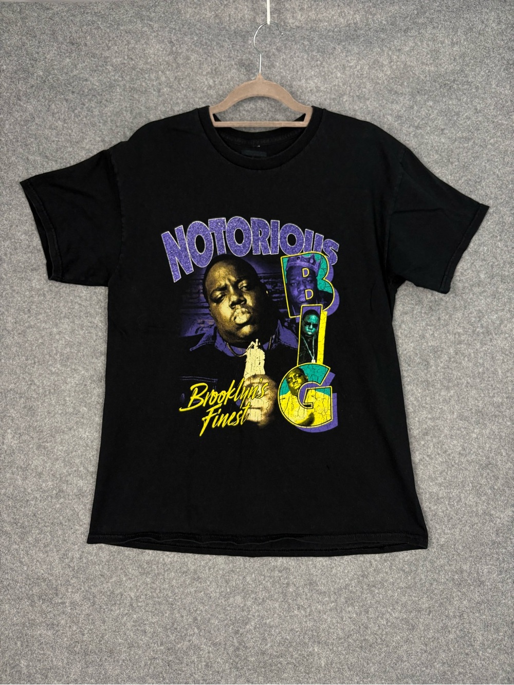 Notorious BIG Biggie Smalls Brooklyn’s Finest Graphic Tee Black